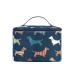 Signare Tapestry Toiletry Bag Makeup Cosmetic Bag for Women with Garden Flower and Creatures Dachshund One Size