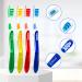 Shield Care Toothbrush Dual Pro - Expert Care Soft Bristles - Anti-Slip Grip - Adult - 4 Count - Yellow Red Blue Green - Buy Online on GoSupps.com