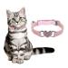 Cobee Bling Heart Cat neck band with bell adjustable kitten neck band with seat belt rhinestone pet collapse for small cats and dogs (pink) (pink) (pink)