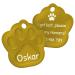 ENGRAVO Dog Tag Paw in Gold with Your Personal Engraving Large 33mm Gold