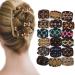 Fliyeong Vintage Beads Elastic Women Gift Lady Hair Styling Double Side Magic Comb Headwear Decor Creative and Useful