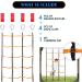 Odoland Ninja Net Climbing Cargo Net 3.9ftx6.6ft - Outdoor Obstacle Course for Kids with Buckles and Rings - Training Equipment and Swing Set Attachment - Buy Online on GoSupps.com