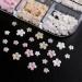 DIY Manicure Charms Resin White Blue Five Petals Flower Nail Flakes Stones Beads Color-changing(01) - Buy Online on GoSupps.com
