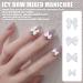 200PCS White Ice Bow Nail Charms - Cute Resin Bowknots for Nail Art Design - Buy Online on GoSupps.com