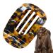 Fisssure Hair Claw - Flat Hair Claw Clamp Women Flat Hair Clips Jaw | Hair Accessories Hair Clips for Business Trip Dating Travel Pool Beach Tortoiseshell