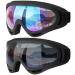COOLOO Ski Goggles, Motorcycle Goggles, Snowboard Goggles for Men Women Kids - UV Protection Foam Anti-Scratch Dustproof 01.multicolor/Gray