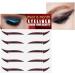 Glitter Eyeliner Stickers for Eyes | 5 Pairs Instant -Adhesive Eyeliner Stencil Glitter | Sticker Eyeliner Tool Makeup Eyeliner Stickers Winged Eyeliner Stencil for Eye Makeup Tool Tosier Orange Red (Five Pairs) - Buy Online on GoSupps.com