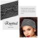 Zoestar Boho Wide Stripes Black Yoga Headscarf | Vintage Stylish Turban Hair Bands | 3-Piece Elastic Fashion Accessories for Women & Girls - Buy Online on GoSupps.com