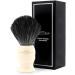 Edwin Jagger Classic Black Synthetic Shaving Brush - Eco-Friendly Vegan Exfoliating Brush for Men and Women - Buy Online on GoSupps.com