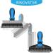 Fttouuy 2-in-1 Pet Deshedding and Dematting Tool - Azure Short Hair | Dual Sided Pet Grooming Brush for Mats & Tangles Removal - Buy Online on GoSupps.com