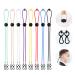 8 pieces elastic mask holder children/adults ubephan masking band kids/adults with reinforced buttons multicolored mask holder adjustable mask chain mask extension mask extension belt