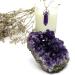 Nvzi Amethyst Crystal Necklace 0.5 lb - Raw Amethyst Geode Cluster for Protection and Healing - Buy Online on GoSupps.com