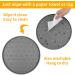 Ptlom Silicone Pet Placemat - Prevent Food/Water Overflow - Suitable for Small, Medium & Big Dogs/Cats - Many Paws Design - Grey - Buy Online on GoSupps.com