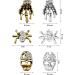 Kalolary 3D Halloween Nail Art Charms - Skull, Spider & Skeleton Hand Nail Glitters - 60 Pcs Gold & Silver Rhinestone Alloy Decorations for DIY Nail Crafts - Buy Online on GoSupps.com