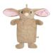 Premium Children's Hot Water Bottle 1 Litre with Beautiful Soft Fake Fur Cover Bed Bottle Made of Natural Rubber Heat pad Different Models - T V Rheinland Tested (Rabbit Brown)