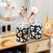 GAIREG Qtip Dispenser with White Hearts on Blue - Stylish Apothecary Jars for Bathroom & Toothbrush - 2 Pack - Buy Online on GoSupps.com