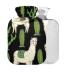 Cute llamas and cactus heat bottle with cover 1 l small warm-up bag for pain relief back pain hot and cold therapy BPA-free