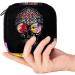 Multicoloured Skull Menstrual Cup Pouch & Sanitary Napkin Organizer - Buy Online on GoSupps.com