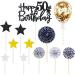 Personalised Happy 50th Birthday Cake Toppers Black for Men Women Him Her Happy Birthday Sign for Cake 12p Glitter Cupcake Topper Cake Topper Kit 50th Birthday Cake Decoration for 50th Birthday Party 50th Black - Buy Online on GoSupps.com