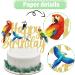 Parrot Birthday Cake Decoration Tropical Bird Birthday Cake Topper Parrot Happy Birthday Cake Pick Parrot Birthday Party Decoration for Birds Themed Baby Shower Supplies - Buy Online on GoSupps.com