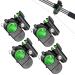 TSV 4 Pack Fishing Bite Alarm, Sensitive Electronic Fishing Alarms Indicator, Sound Bite Alert Bell with LED Lights Fishing Bells Clip On Fishing Rod for Daytime Night Carp Fishing Outdoor
