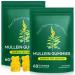Mullein Gummies for Lungs Detox 2 Pack Mullein Leaf Extract for Lung Cleanse Respiratory & Immune Support Natural Herbal Supplement Vegan Pear Flavor 60 Serving 60 Count (Pack of 2)