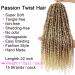 5 Packs 22 Inch Ombre Blonde Pretwisted Passion Twist Crochet Hair - T27/613 | Long Pre-Looped Bohemian Curly Braiding Extensions - 115g/15strands/pack - Buy Online on GoSupps.com