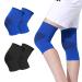Yxmeiguo 2 Pairs Kids Knee Brace Sleeve Knee Pads for Kids Youth Knee Compression Sleeve Children Knee Support Boys & Girls Kids Knee Pads for Basketball Volleyball Gymnastics Sports Black & Blue Medium Blue+Black