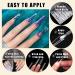 240 Pcs XXL Clear French Coffin Shape Nail Tips - Full Cover False Nails for DIY - 12 Sizes Assorted in Box - Buy Online on GoSupps.com
