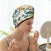 Dinosaurs & Tropical Leaves Microfiber Hair Towel | Super Absorbent Wrap for Long Curly Hair | Coral Velvet Quick Dry Cap for Women - Buy Online on GoSupps.com
