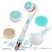 Bestcool Electric Body Brush Set Waterproof Bath Brush 2 Speeds Body Scrubber Shower Brush with Long Handle Soft Silicone Spin Skin Brush with 4 Brush Heads for Deep Cleaning and Relaxing(Green)