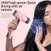 Cordless Hair Dryer 200W High Speed Low Noise Portable Blow Dryer USB Rechargeable Hot Cold Blow Hair Dryer with Nozzle for Home Travel Students (US Plug 100 240V) US Plug 100 240V Roseate - Buy Online on GoSupps.com