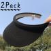 2 Pack Adjustable Clip-On Sun Visor Hats for Women and Men - Wide Brim Cap in Black - Buy Online on GoSupps.com