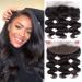 13x4 Lace Frontal Ear To Ear Full Lace Frontal Closure Brazilian Body Wave Human Hair Frontal Free Part Pre Plucked With Baby Hair Natural Black 14Inch 14 Inch (Pack of 1)