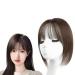 100% Real Human Hair Toppers For Women 10Inch Hairpiece With Bangs 10x12cm Silk Base Hair Extensions Clip In Top Wiglets Hair Pieces For Hair Loss/Thin Hair/Gray Hair (Color : Brown)
