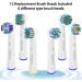 12 Pack of Compatible White Clean Replacement Toothbrush Heads for Oral-B Electric Toothbrushes - Fits Oral-B 7000/Pro 1000/9600/5000/3000/8000 - Buy Online on GoSupps.com