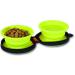 Petmate Silicone Duo Travel Bowl 1.5 Cup - Navy Blue/ Go Go Green - Buy Online on GoSupps.com