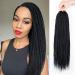 Senegalese Twist Crochet Hair - 8 Packs 18 Inch Crochet Hair For Black Women, 35 Strands/Pack Small Twist Crochet Braids Hair Hot Water Setting, Crochet Braiding Hair with Natural Ends(18 Inch, 1B) 18 Inch (Pack of 8) 1B