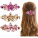 3 Pieces Vintage Crystal Barrette Clip Women's Hair Barrette with Rhinestones and Crystals Crystal Wedding Hair Barrette with Rhinestones Hair Accessories for Women and Girls