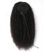 Ponytail Extension Drawstring Ponytail Human Hair Ponytail Extensions Fluffy Kinky Curly Ponytail Brazilian Remy Hair Clip in Afro Curly Ponytail Hairpiece Ponytail Hair Extension (Color : Natural Co 20inch Natural Color - Buy Online on GoSupps.com