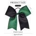 DEEKA 12PCS Two-Toned Cheer Hair Bows | Large Ponytail Holders for Teen Girls | Forest GreenBlack Elastic Bands - Buy Online on GoSupps.com