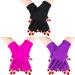 3 Pairs UV Glove Gel Manicures Glove Anti UV Fingerless Gloves Hands from UV Light Lamp Manicure Dryer (Black, Purple, Rose Red)