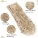 S-noilite 24 Inch Curly Sandy Blonde & Bleach Blonde Clip In Hair Extensions - 8pcs Full Head Set, 60 Color Options for Fashionable Choice - Buy Online on GoSupps.com