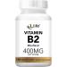 LIIFE High-Dose Vitamin B2 (Riboflavin) 400mg - 180 Vegan Capsules Energy Metabolism & Mucous Membrane Support Skin Health Supports Migraine Relief Gluten-Free Non-GMO 180 Count (Pack of 1)