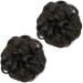 2PCS Curly Wavy Messy Hair Bun Extensions for Women Girls - Natural Black 2 - Buy Online on GoSupps.com