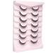 7 Pairs 3D Faux Nerz Eyelashes for Small Eyes | Short Natural Look Fake Eyelashes Pack A01 (13mm/9mm-11mm) - International Shipping Available - Buy Online on GoSupps.com