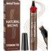 iMethod Microblading Eyebrow Pen - Eyebrow Pencil Magical Upgraded Eye Brow Pencils for Women with 4 Fork Tip & Spoolie Brush for Natural-Looking Hair-Like Defined Brows Last All-Day Light Brown KN Light Brown