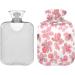 NAANLE 2L Hot Water Bottle with Peach Cherry Blossoms Cover | Relief for Menstrual Cramps Heat & Cold Therapy - Buy Online on GoSupps.com