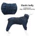 Minezi High Collar Waterproof Dog Raincoat Set - Reflex Stripes & Zippers - Navy Blue XXL (Back Length: 51-54cm) - Perfect for All Dog Breeds - Buy Online on GoSupps.com