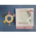 Arudyo BPA Free Silicone Teether Toy - Baby Rowing Rattle & Nursing Accessory with Wooden Ring (Khaki) - International Shipping - Buy Online on GoSupps.com